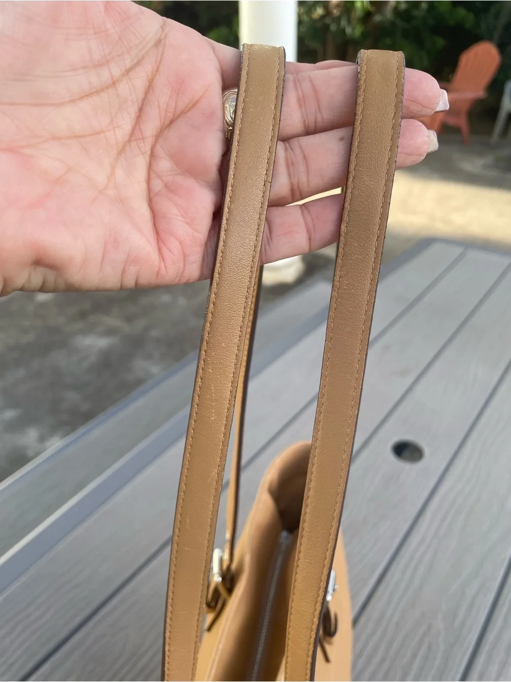 Coach Tan Leather Shoulder Tote